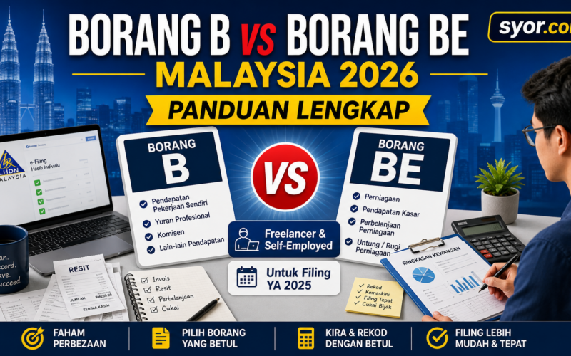Borang B vs Borang BE 2026: Panduan Lengkap Freelancer & Self-Employed Untuk Filing YA 2025