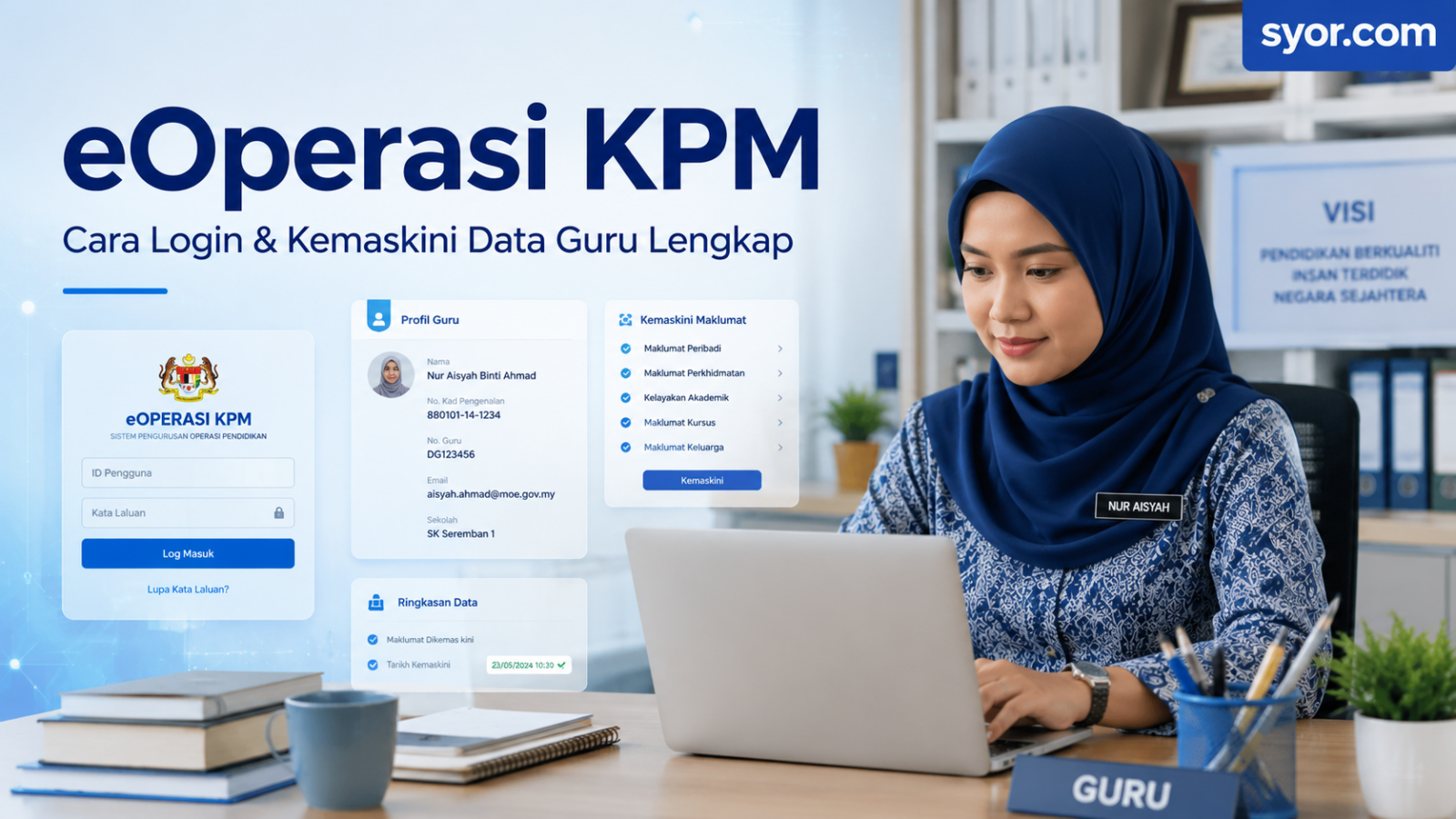 eOperasi KPM — Cara Login & Kemaskini Data Guru Lengkap