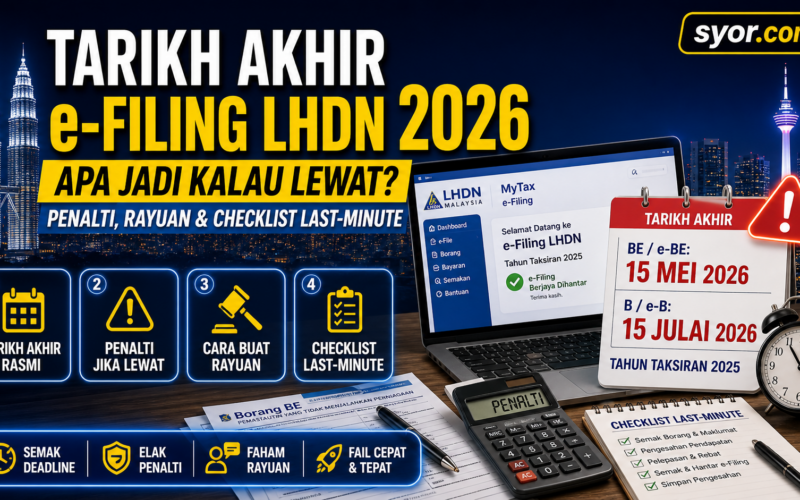Tarikh Akhir e-Filing LHDN 2026: Apa Jadi Kalau Lewat? Penalti, Rayuan & Checklist Last-Minute