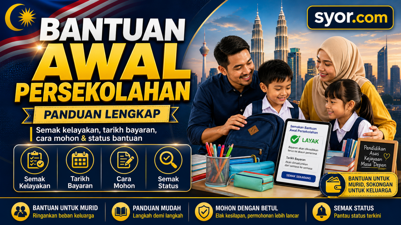 Bantuan Awal Persekolahan (BAP): RM150 untuk Murid Sekolah, Cara Penyaluran & Bantuan Pendidikan Lain Yang Anda Patut Tahu