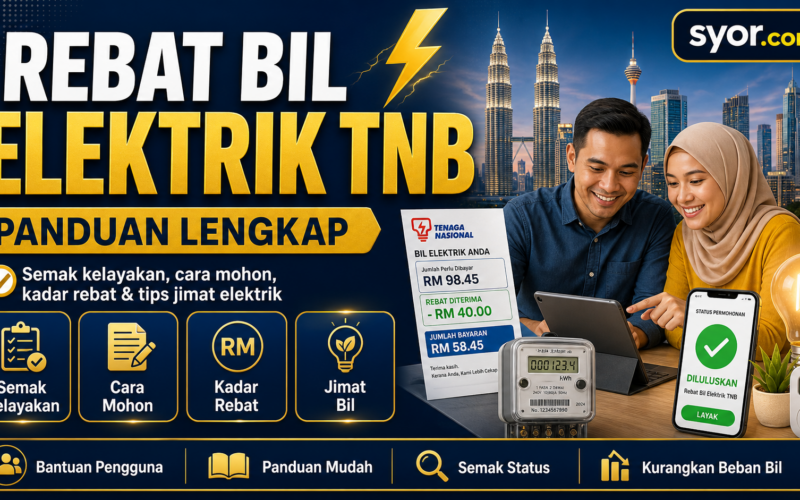 Rebat Bil Elektrik TNB: RM40 Bantuan Miskin Tegar, Insentif Cekap Tenaga, AFA & Cara Kurangkan Bil 50%+