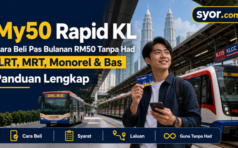 My50 Rapid KL: Cara Beli Pas Bulanan RM50 Tanpa Had LRT, MRT, Monorel & Bas — Panduan Lengkap