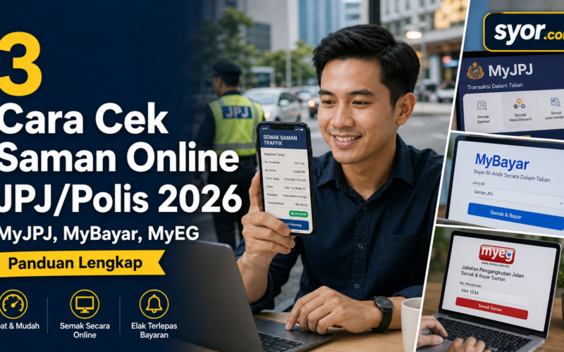 Cara Cek Saman Online JPJ/Polis β MyJPJ, MyBayar, MyEG (Panduan Lengkap)