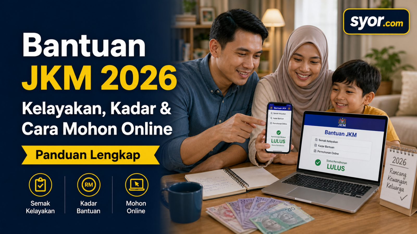 Bantuan JKM 2026 — Kelayakan, Kadar & Cara Mohon Online (Panduan Lengkap)