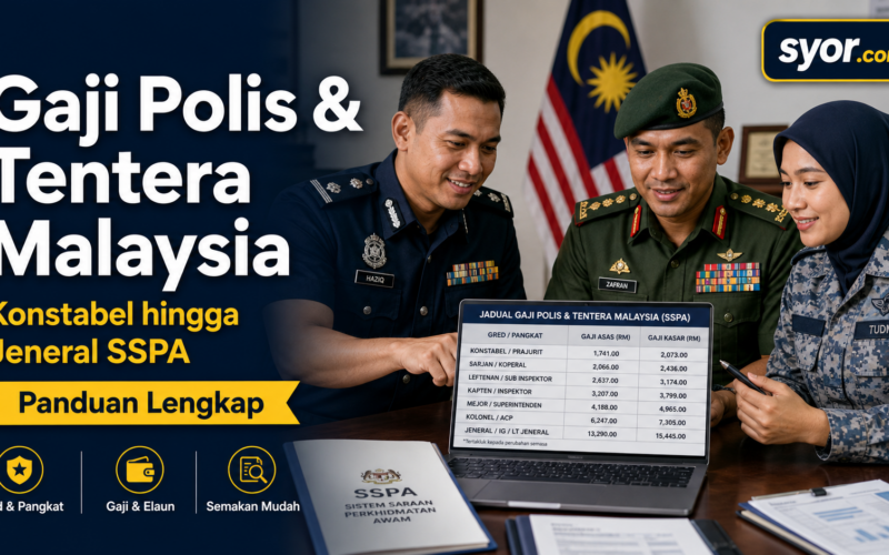 Gaji Polis & Tentera Malaysia — Konstabel hingga Jeneral SSPA